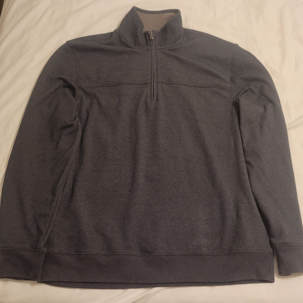 Izod Men's Charcoal Zip-Up Sweater
